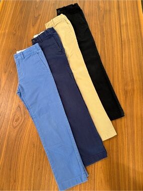 J. Crew Boys Chino Pants in Light Blue, Navy, Khaki, Black
